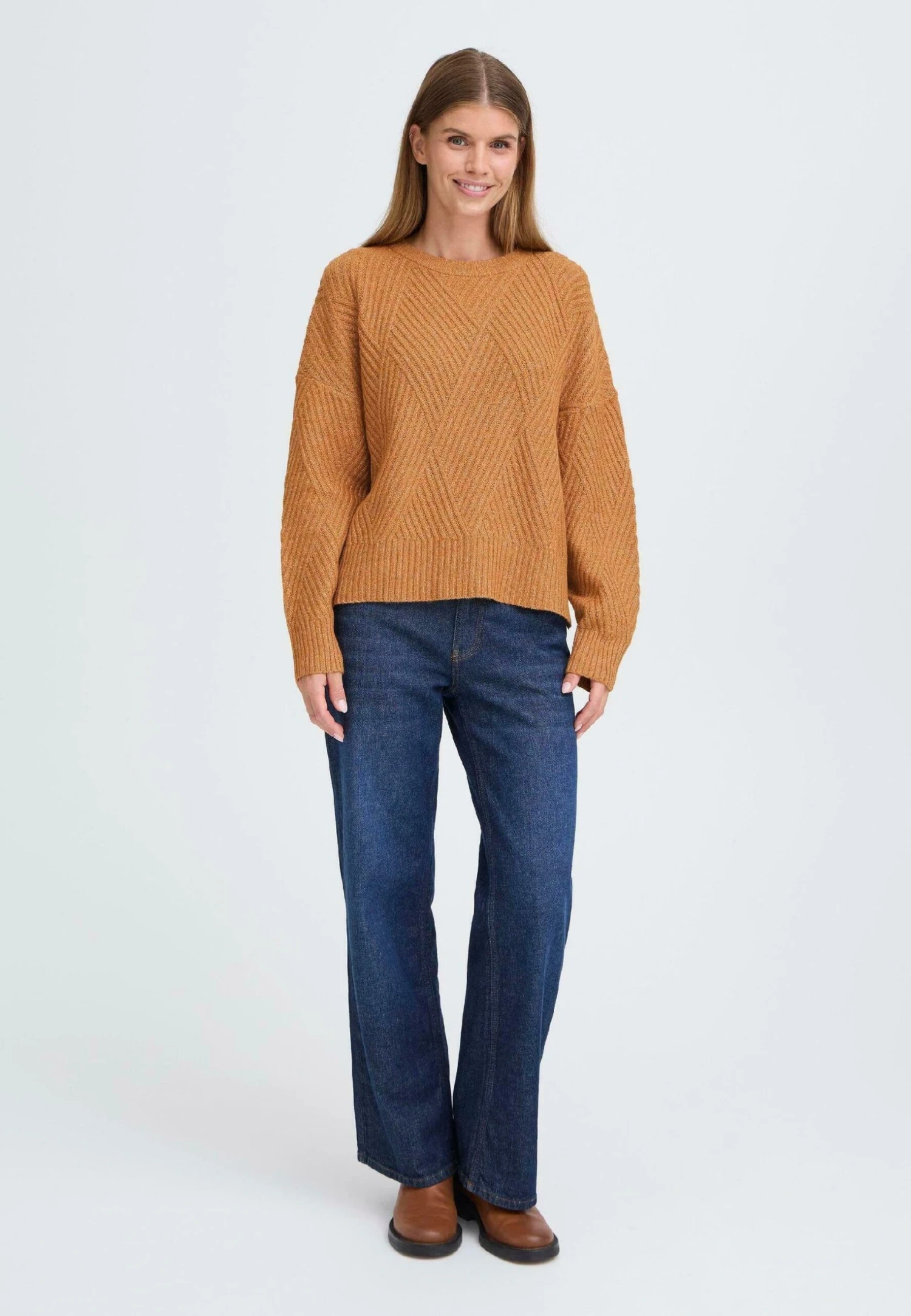 OXMO IHBOMMA - Jumper - Brown Sugar 2 OXMO IHBOMMA - Jumper - Brown Sugar - Image 2