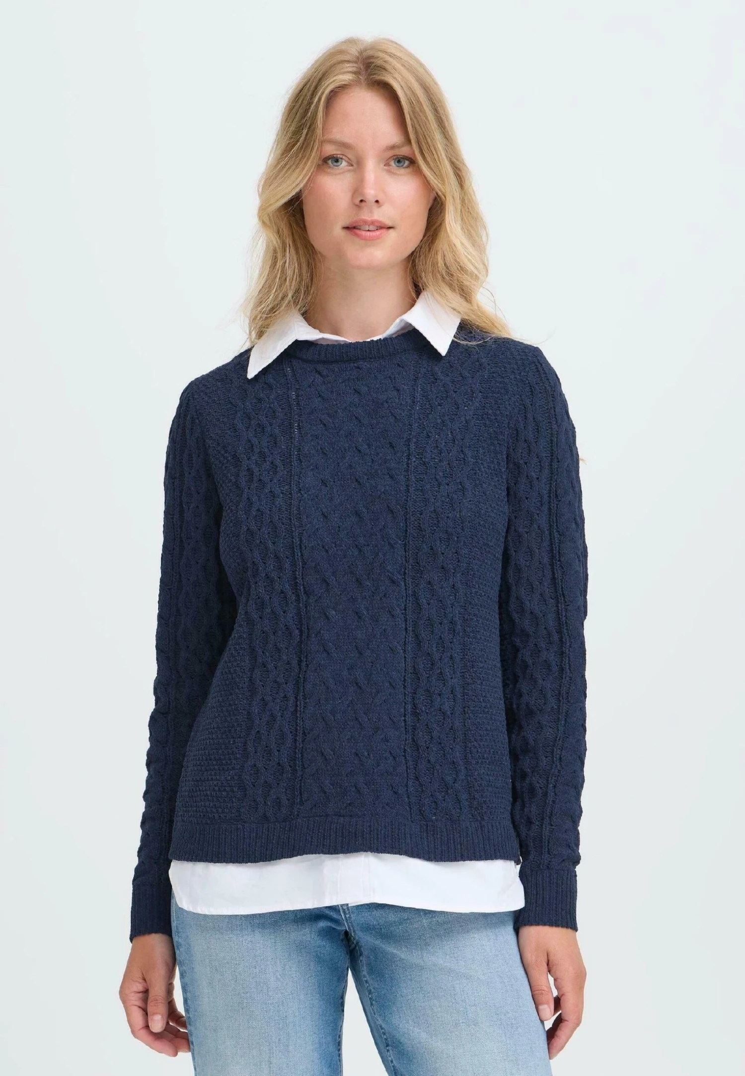 OXMO FRSANVI - Jumper - Navy Blazer 1 OXMO FRSANVI - Jumper - Navy Blazer