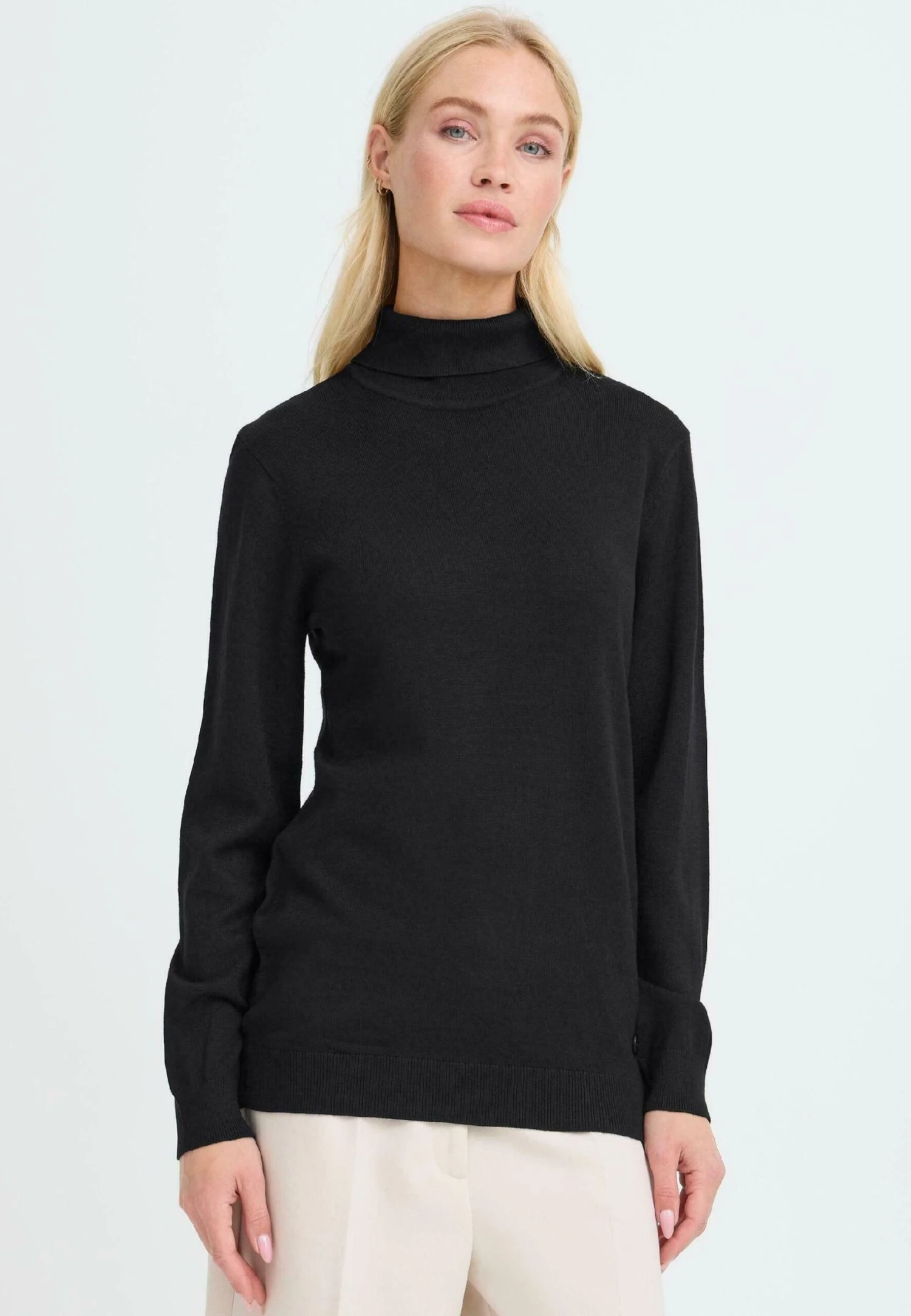 OXMO OXAIDA ROLLNECK - Jumper - Black 1 OXMO OXAIDA ROLLNECK - Jumper - Black