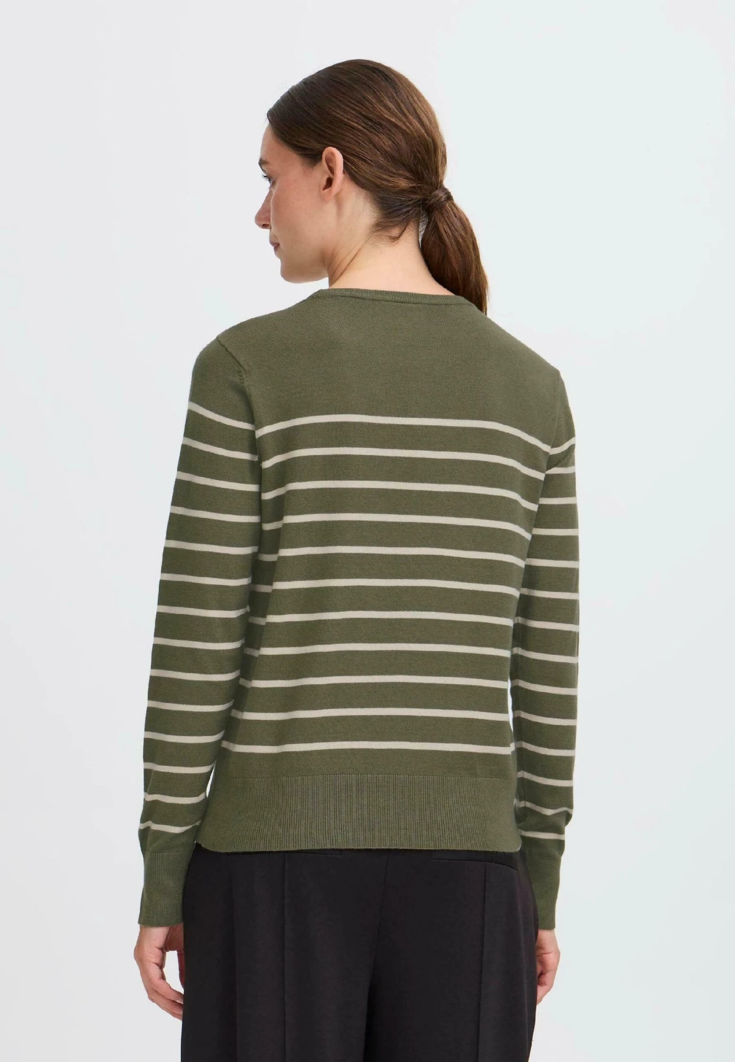 OXMO FRKEANA - Jumper - Dusty Olive Mix 3 OXMO FRKEANA - Jumper - Dusty Olive Mix - Image 3