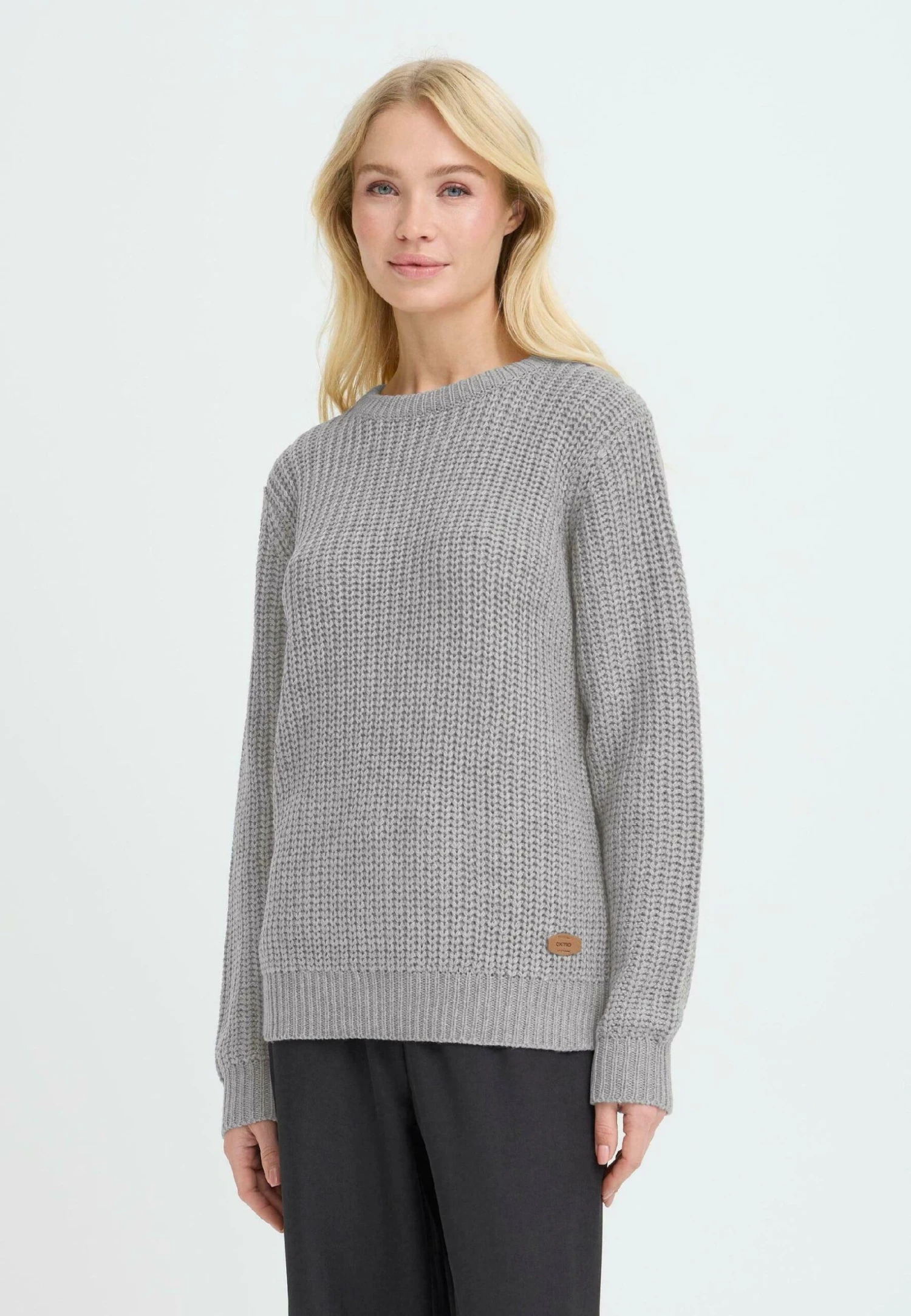 OXMO OXEDNA - Jumper - Medium Grey Melange 1 OXMO OXEDNA - Jumper - Medium Grey Melange