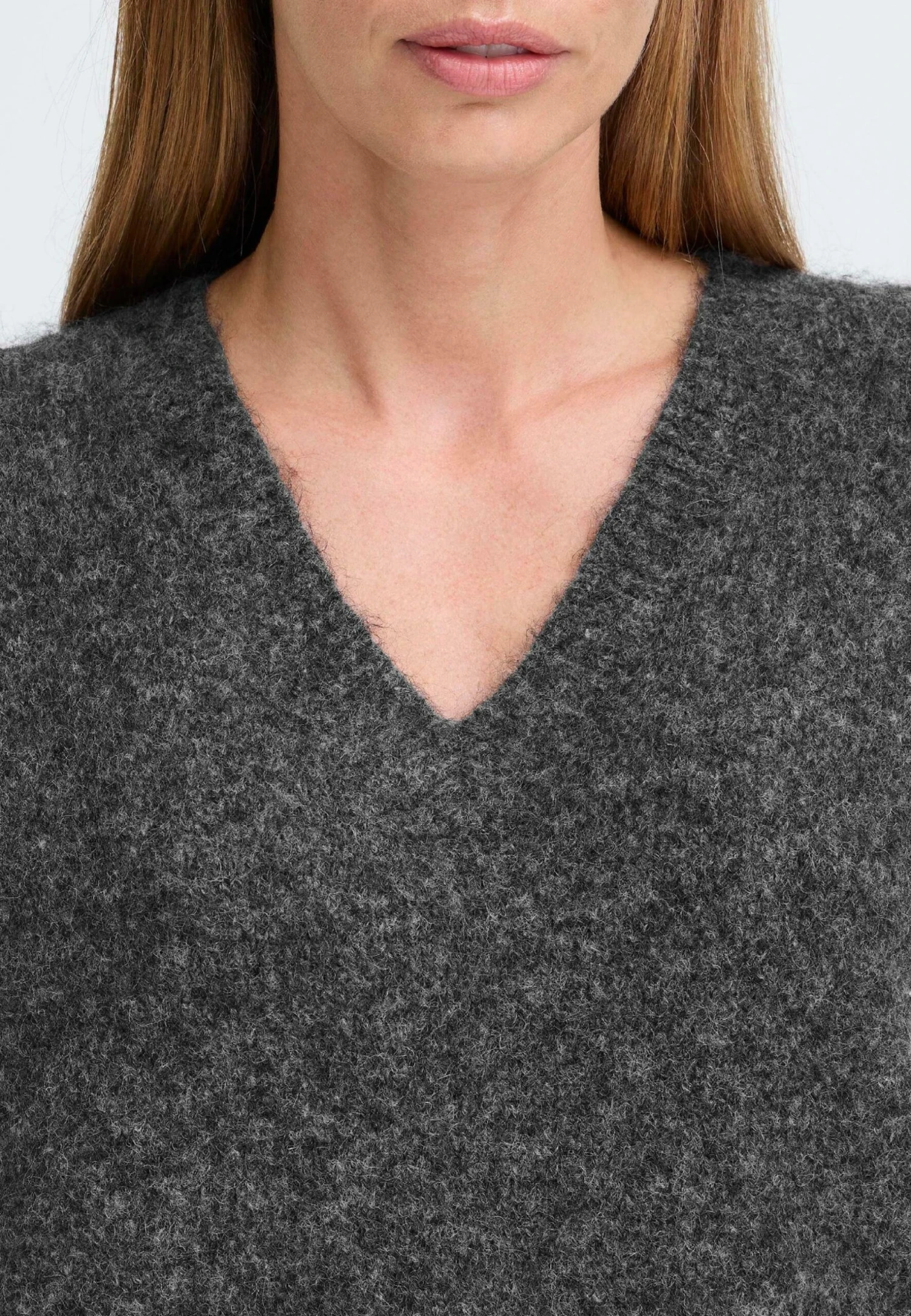 OXMO IHSELMA - Jumper - Dark Grey Melange 4 OXMO IHSELMA - Jumper - Dark Grey Melange - Image 4