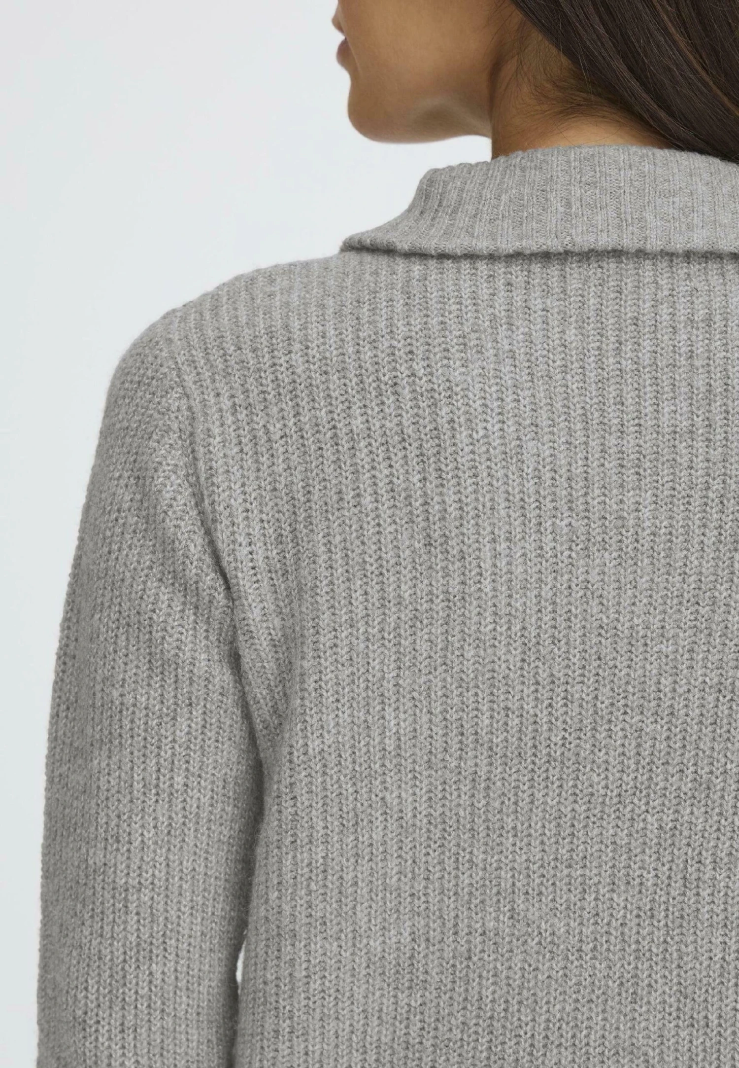 OXMO BMMOLARA HALFZIP - Jumper - Mid Grey Melange 5 OXMO BMMOLARA HALFZIP - Jumper - Mid Grey Melange - Image 5