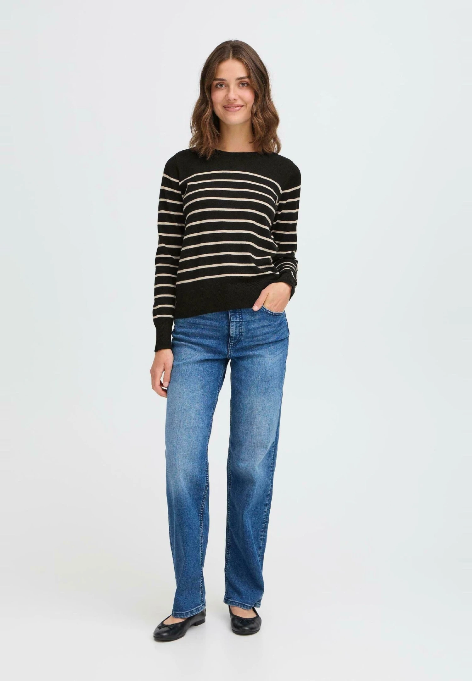 OXMO FRKEANA - Jumper - Black Mix 2 OXMO FRKEANA - Jumper - Black Mix - Image 2