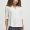 OXMO OXANJA LINEN MIX - Blouse - Off White