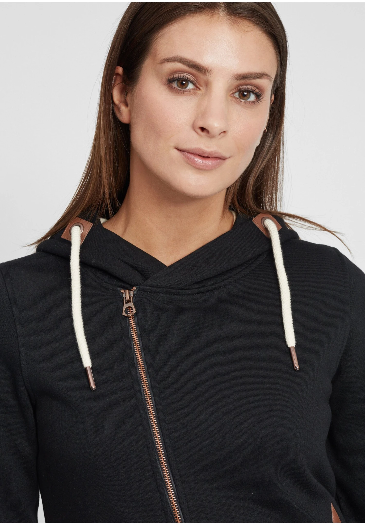 OXMO OXVicky - Zip-up Sweatshirt - Black 4 OXMO OXVicky - Zip-up Sweatshirt - Black - Image 4