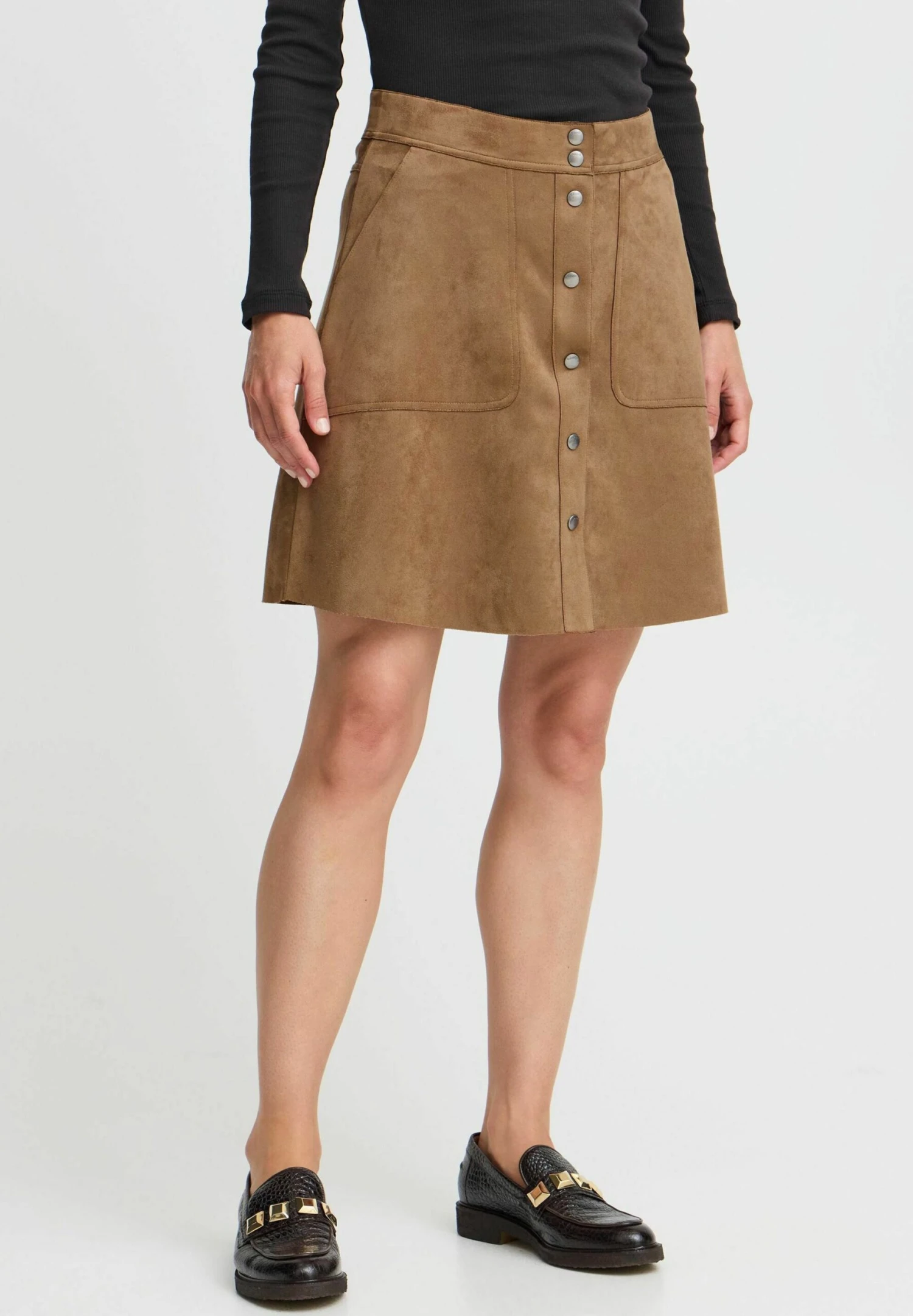 OXMO OXJUNE - A-line Skirt - Sepia Tint 1 OXMO OXJUNE - A-line Skirt - Sepia Tint