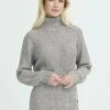 OXMO OXEDNA ROLLNECK - Jumper - Medium Grey Melange