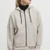 OXMO OXSANICE - Zip-up Sweatshirt - Oyster