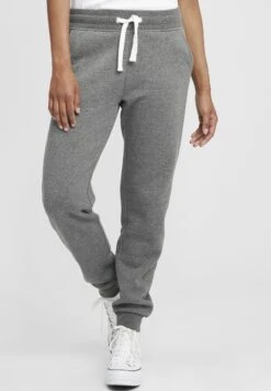 OXMO OXOLIVIA REGULAR FIT - Tracksuit Bottoms - Grey Mel