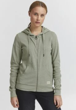 OXMO OXLOVA - Zip-up Sweatshirt - Seagrass Melange