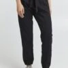 OXMO OXLENNJA REGULAR FIT ELASTIC CUFFS - Trousers - Black
