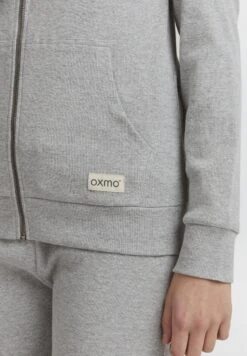 OXMO OXLOVA - Zip-up Sweatshirt - Light Grey Melange -OXMO Store 32133ee601724635bdb02ce07ac05f08