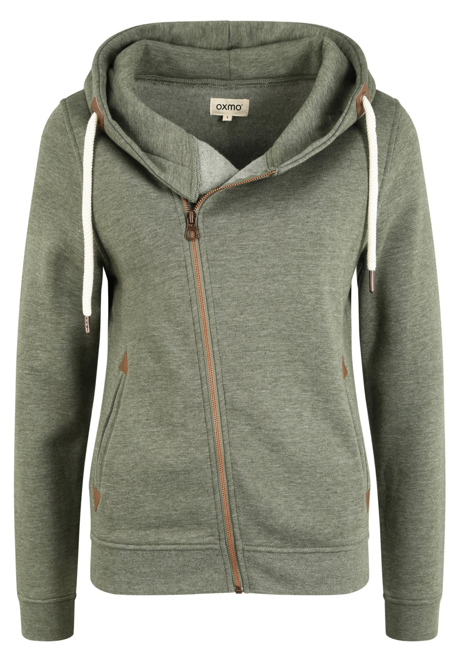 OXMO OXVicky - Zip-up Sweatshirt - Sand Melan 11 OXMO OXVicky - Zip-up Sweatshirt - Sand Melan - Image 11