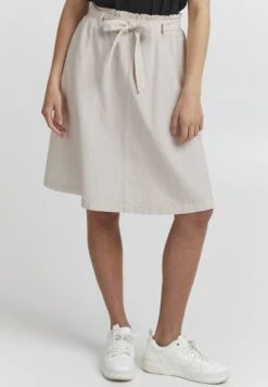 OXMO OXLERKE - A-line Skirt - Oatmeal
