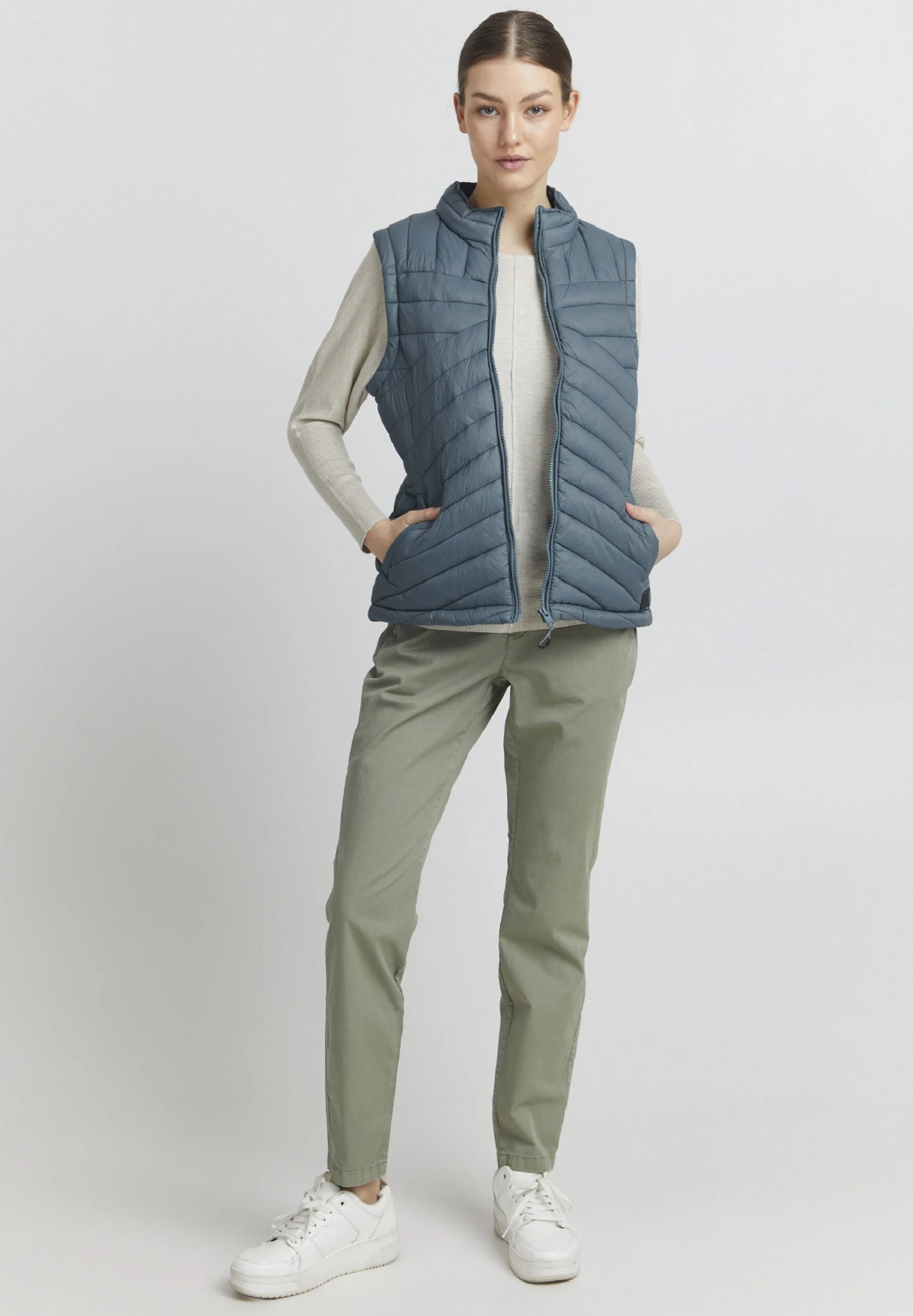 OXMO OXTelppa - Waistcoat - Bluestone 2 OXMO OXTelppa - Waistcoat - Bluestone - Image 2