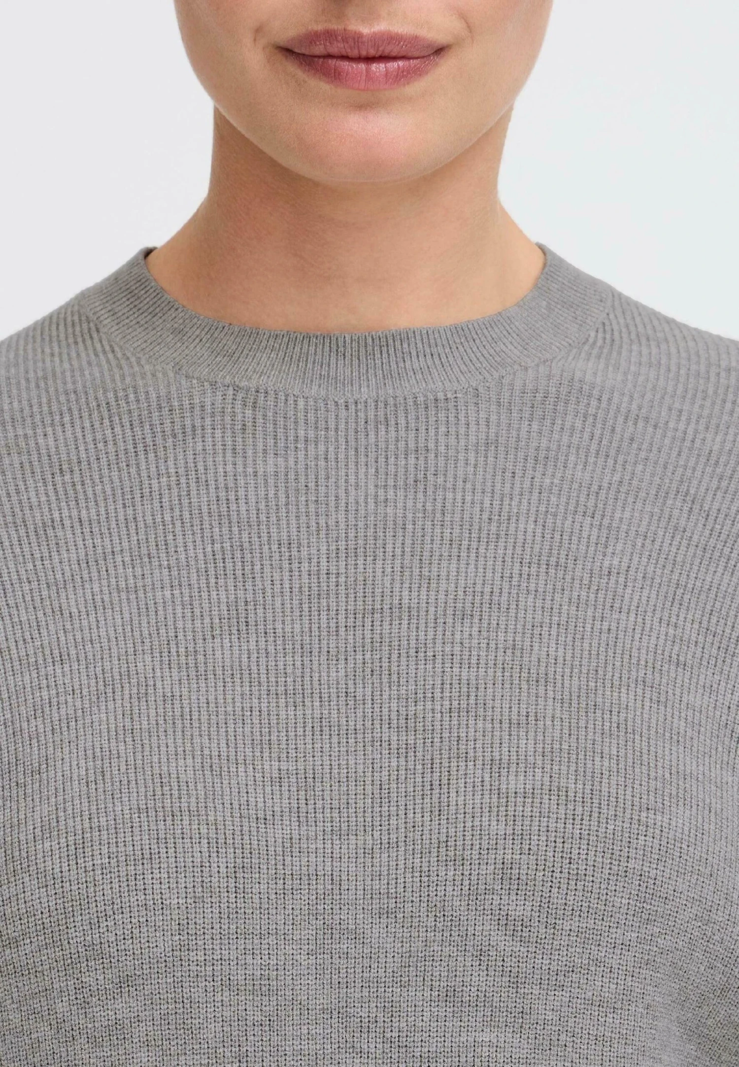 OXMO IHFANSY - Jumper - Grey Melange 5 OXMO IHFANSY - Jumper - Grey Melange - Image 5