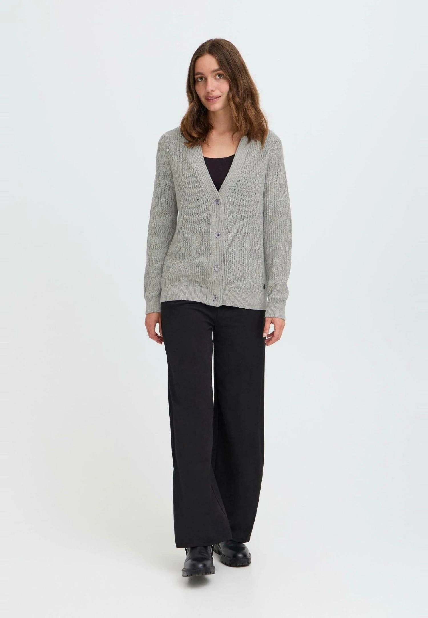 OXMO OXKIMMIE - Cardigan - Griffin Melange 2 OXMO OXKIMMIE - Cardigan - Griffin Melange - Image 2