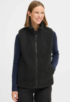 OXMO OXTINNE TEDDY - Waistcoat - Black