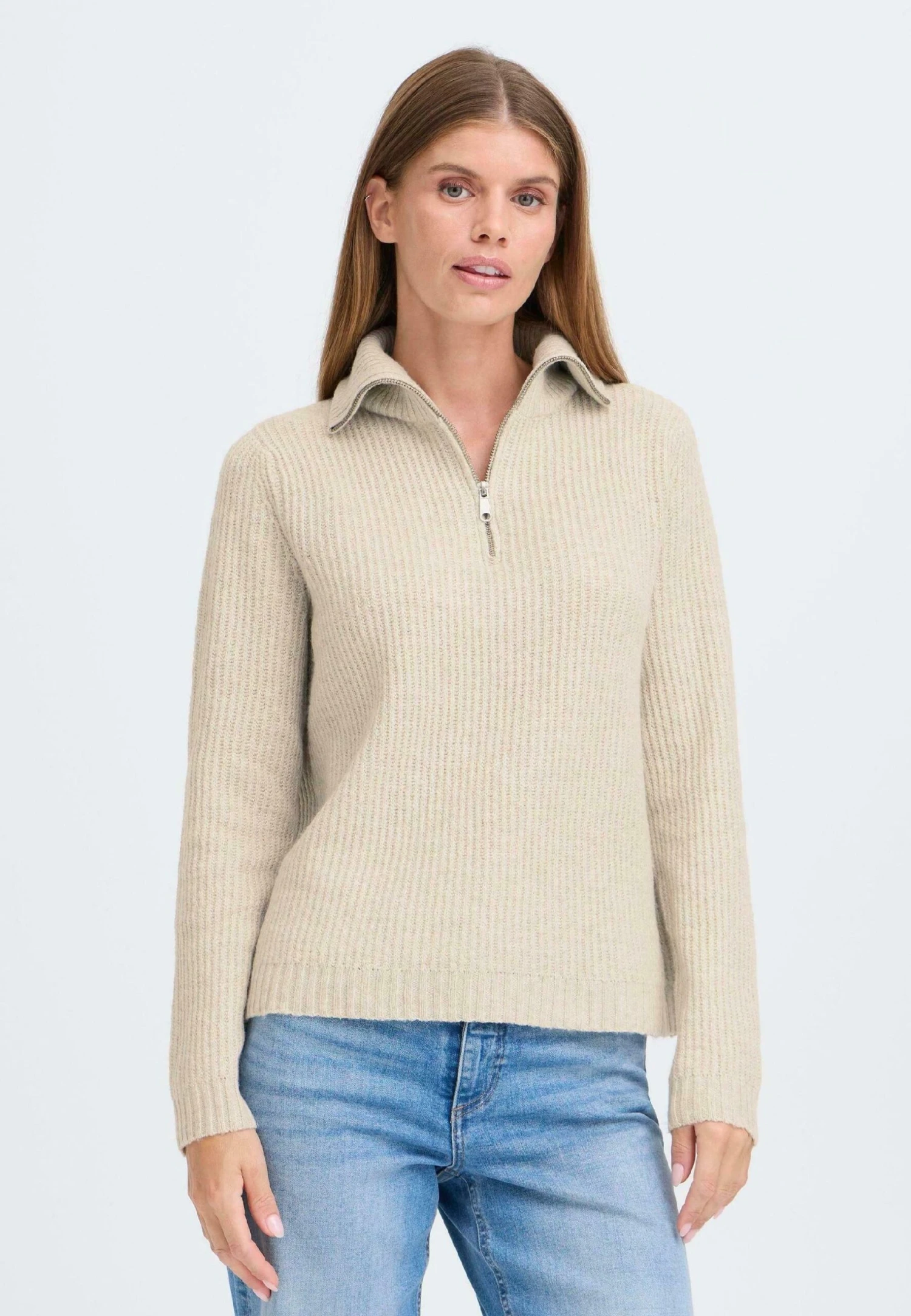 OXMO IHBALLINO - Jumper - Oatmeal Melange 1 OXMO IHBALLINO - Jumper - Oatmeal Melange