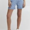 OXMO OXLILLITH REGULAR FIT - Denim Shorts - Light Blue Denim