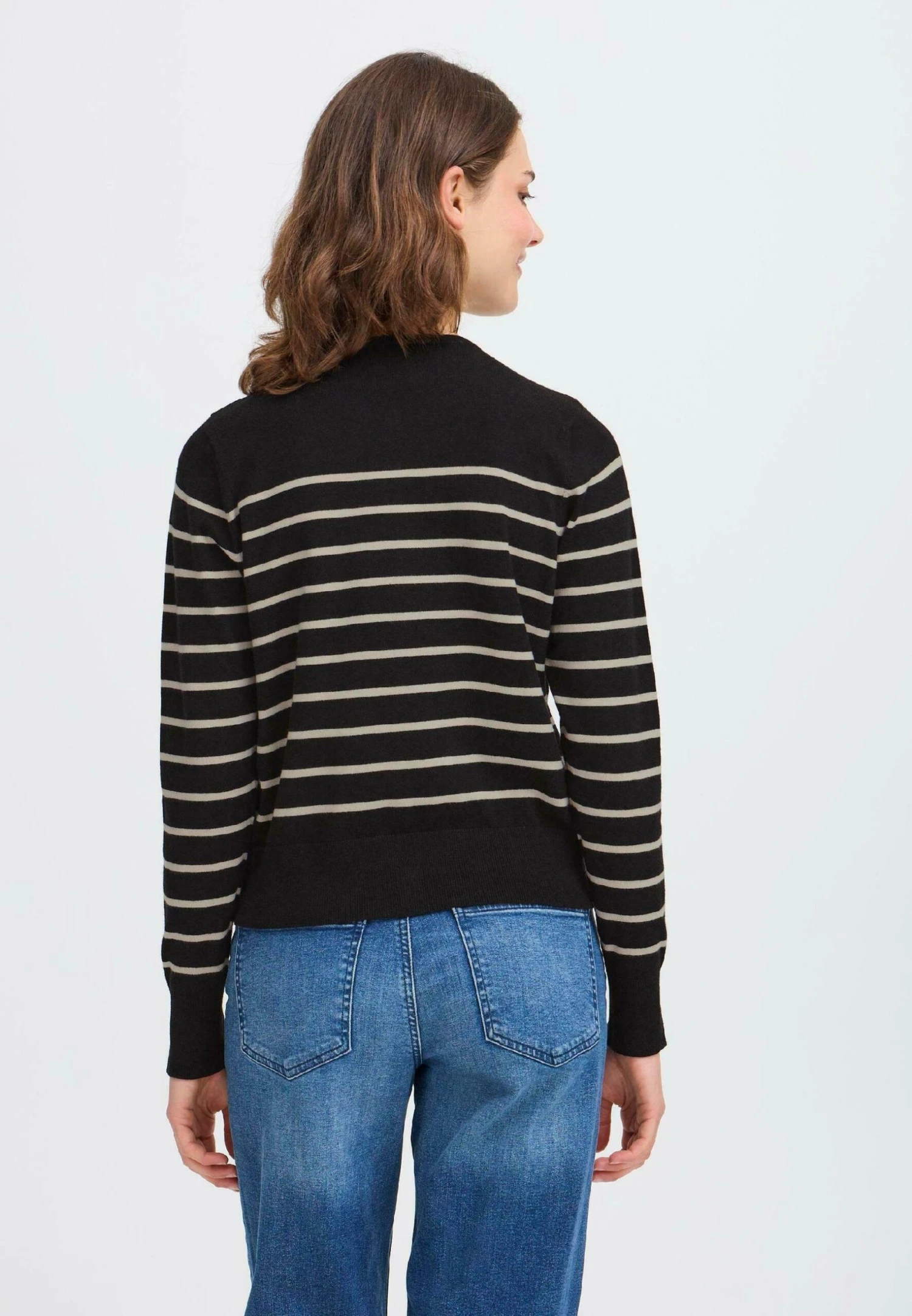 OXMO FRKEANA - Cardigan - Black Mix 3 OXMO FRKEANA - Cardigan - Black Mix - Image 3