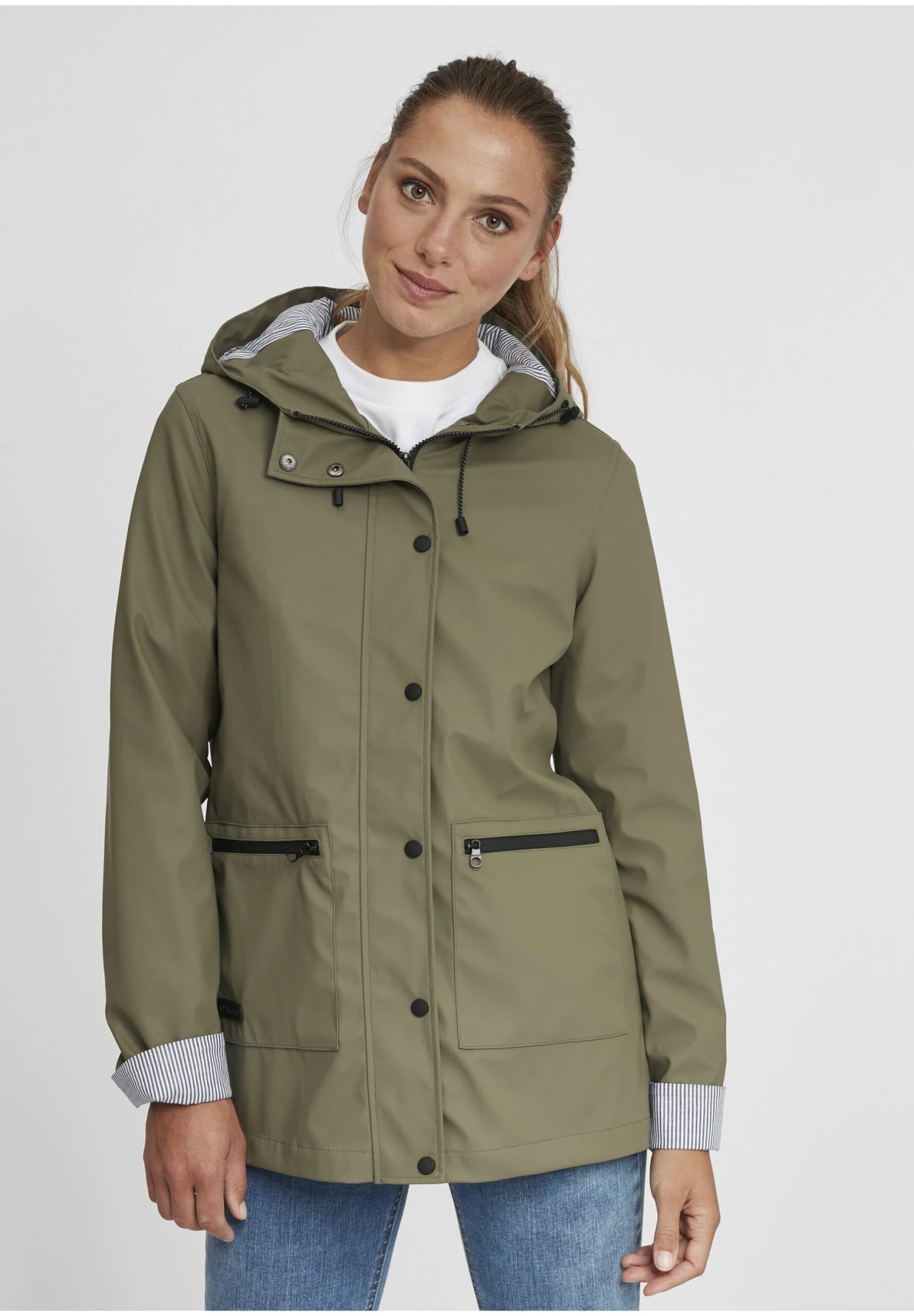OXMO OXBECKY - Waterproof Jacket - Olive 1 OXMO OXBECKY - Waterproof Jacket - Olive