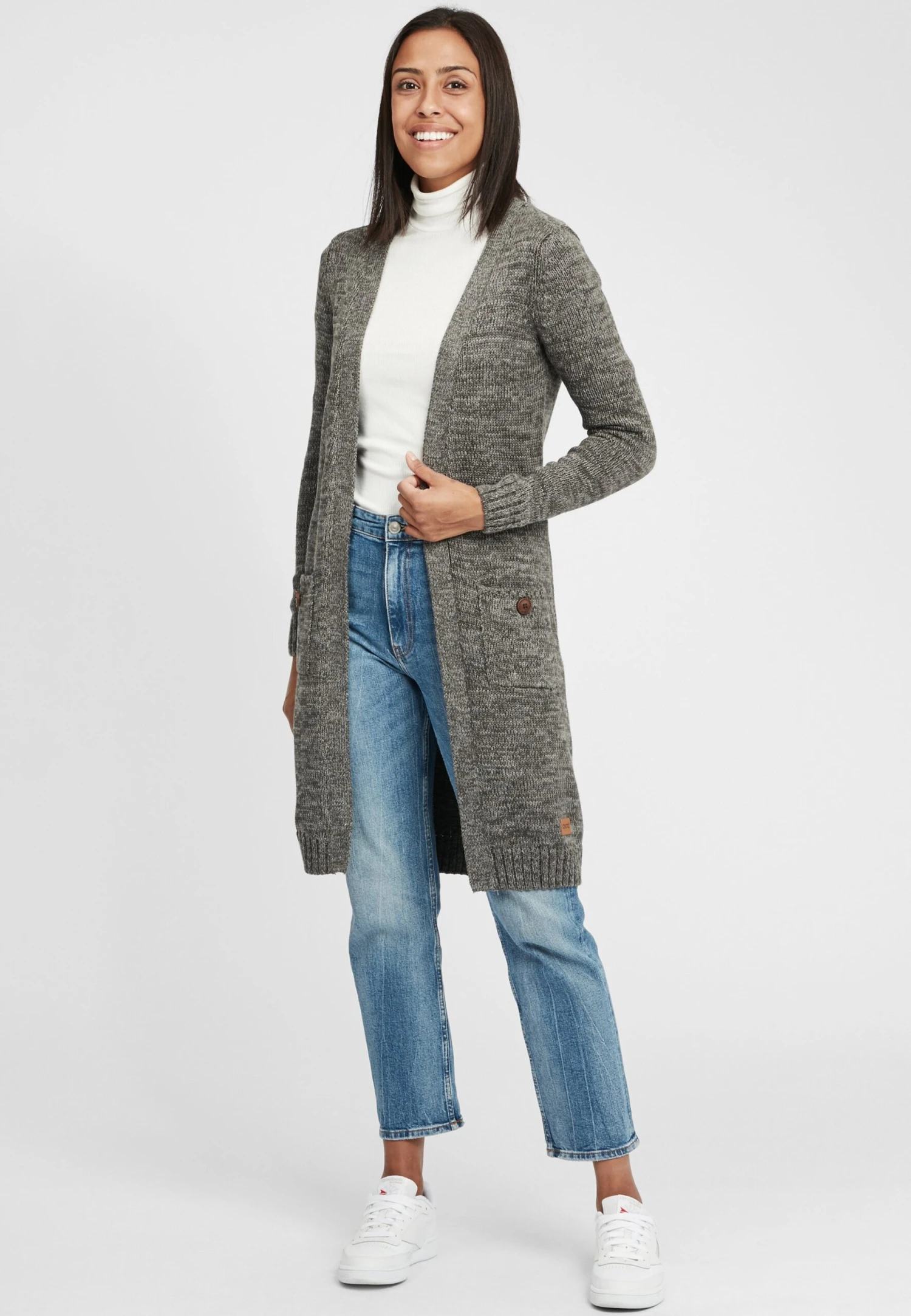OXMO OXPHILETTA - Cardigan - Dark Grey 2 OXMO OXPHILETTA - Cardigan - Dark Grey - Image 2