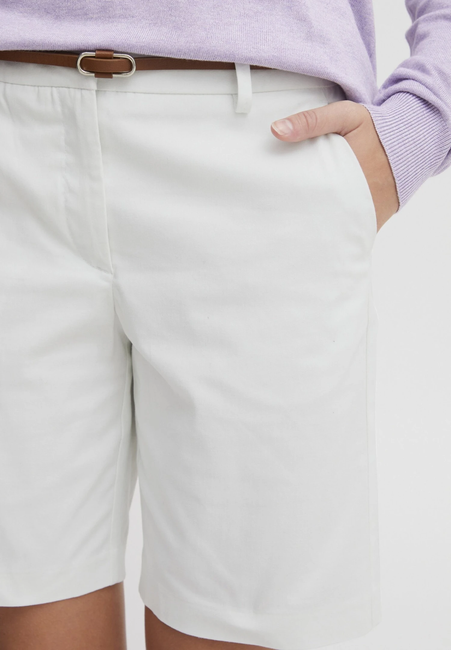 OXMO OXDANEY REGULAR FIT - Shorts - Off White 4 OXMO OXDANEY REGULAR FIT - Shorts - Off White - Image 4