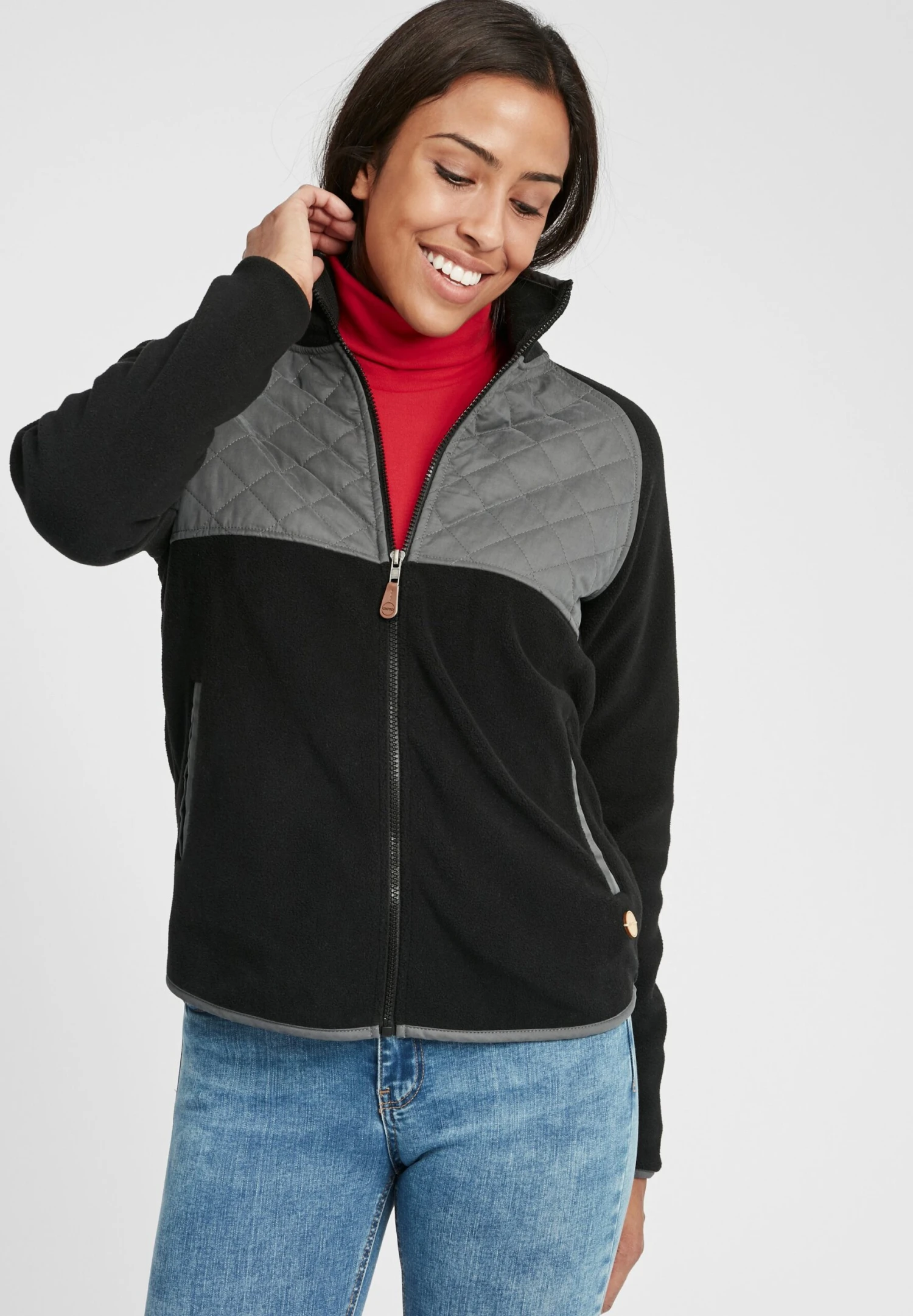 OXMO OXMalin - Fleece Jacket - Black 1 OXMO OXMalin - Fleece Jacket - Black