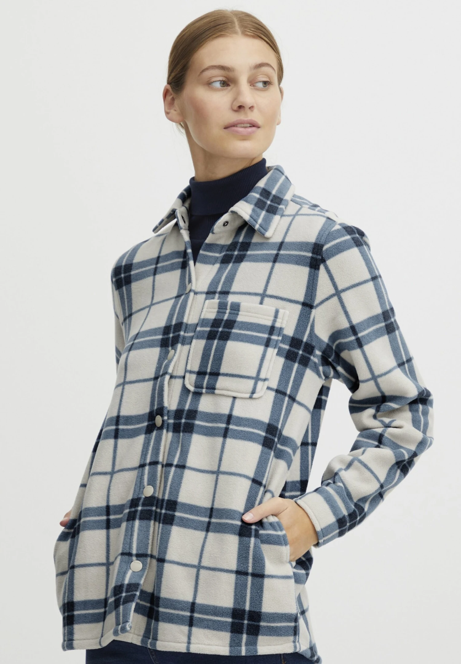 OXMO OXCHIA - Fleece Jacket - Total Eclipse 1 OXMO OXCHIA - Fleece Jacket - Total Eclipse