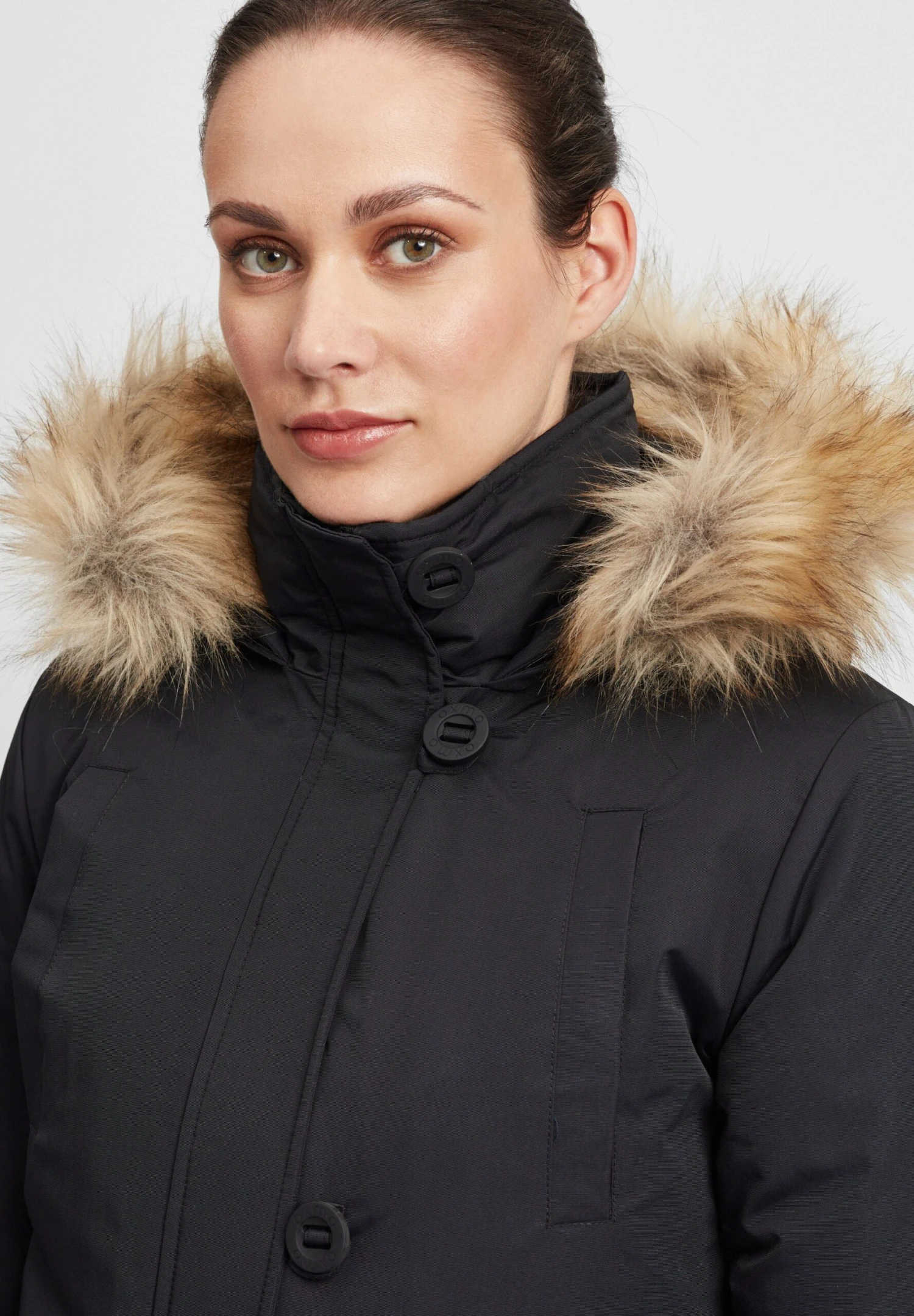 OXMO OXActa - Winter Coat - Black 4 OXMO OXActa - Winter Coat - Black - Image 4