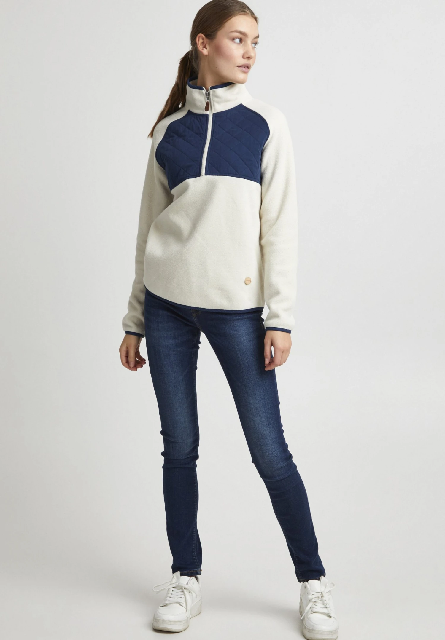 OXMO OXMalita - Fleece Jumper - Oatmeal 2 OXMO OXMalita - Fleece Jumper - Oatmeal - Image 2