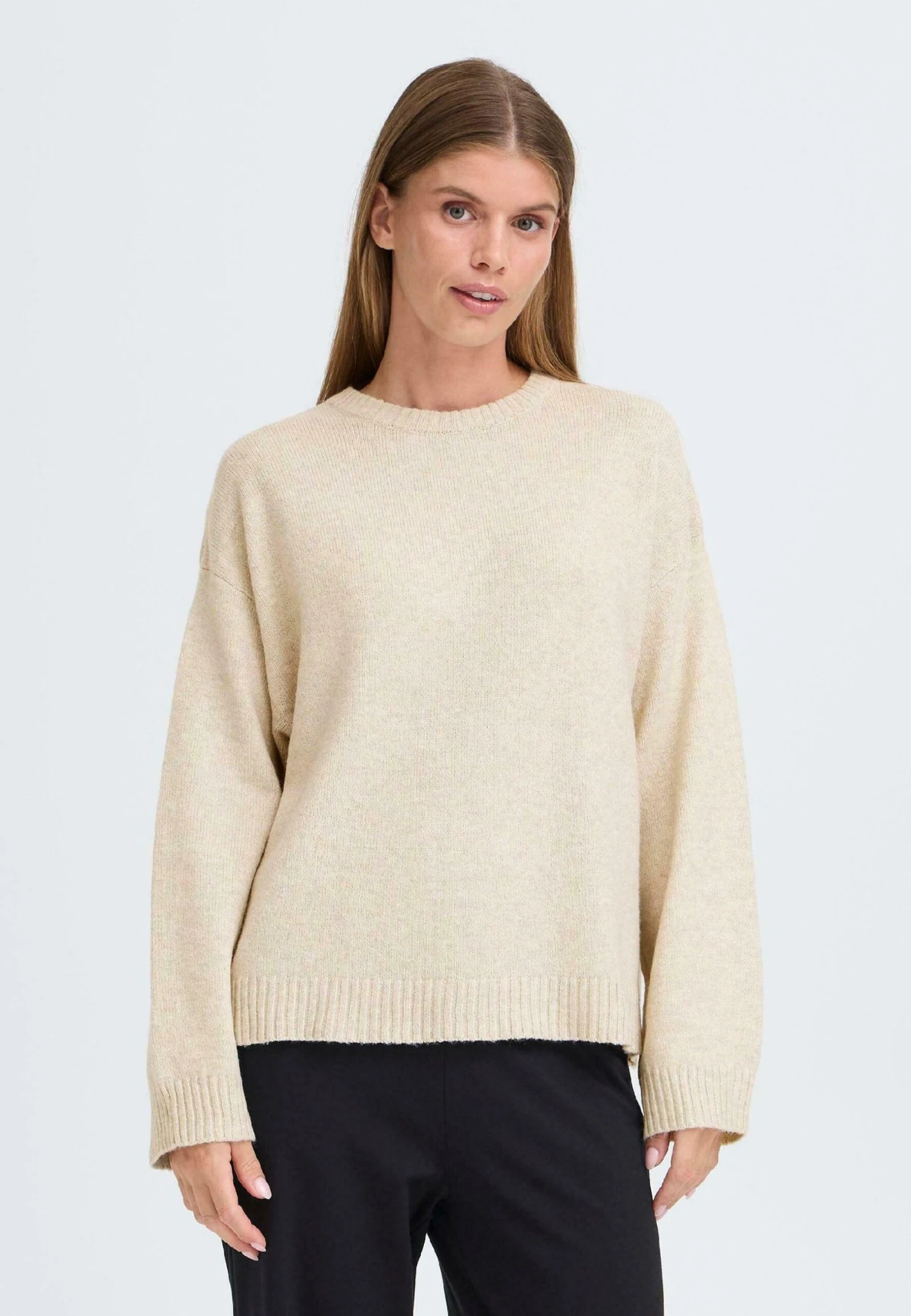 OXMO IHCOMOS - Jumper - Oatmeal Melange 1 OXMO IHCOMOS - Jumper - Oatmeal Melange