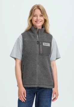 OXMO OXABBY - Waistcoat - Iron Gate