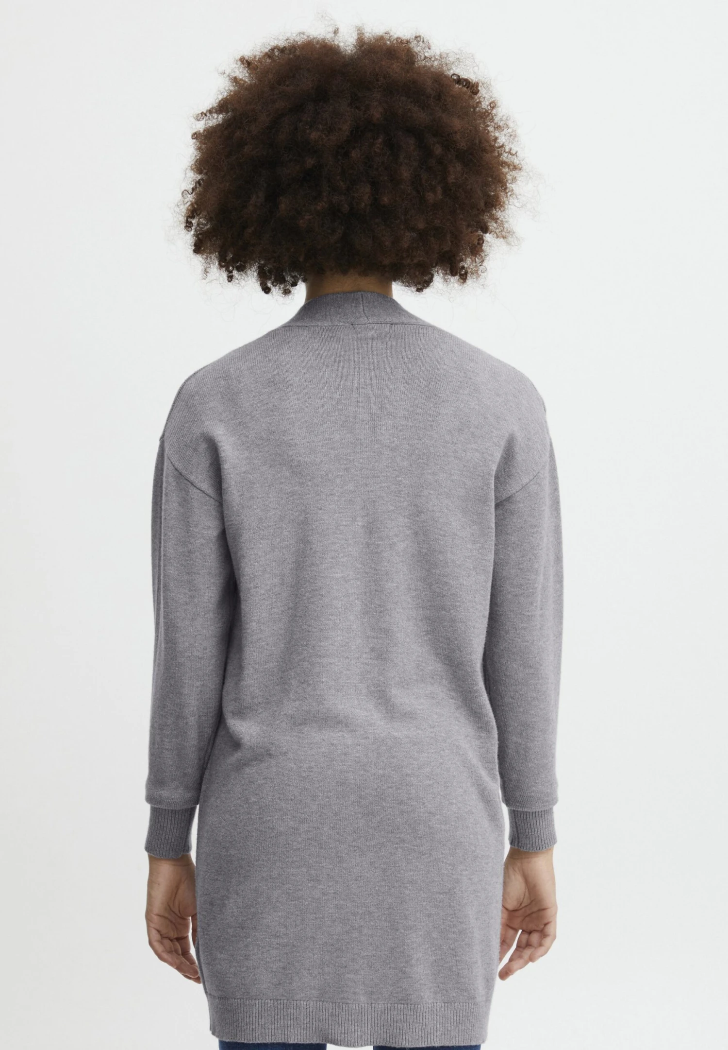 OXMO OXRitiana - Cardigan - Mid Grey Melange 3 OXMO OXRitiana - Cardigan - Mid Grey Melange - Image 3