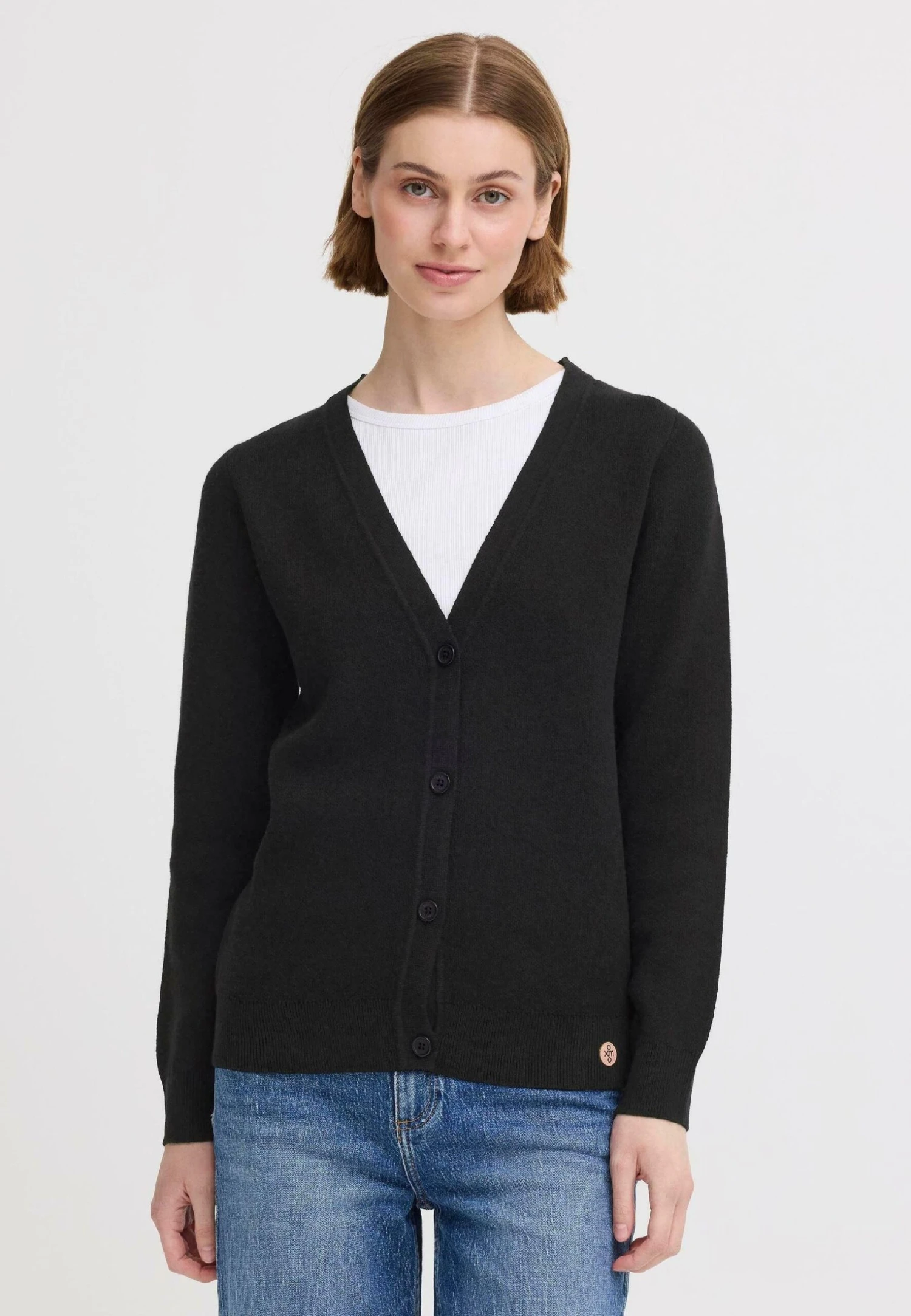 OXMO OXFIANA - Cardigan - True Black 1 OXMO OXFIANA - Cardigan - True Black
