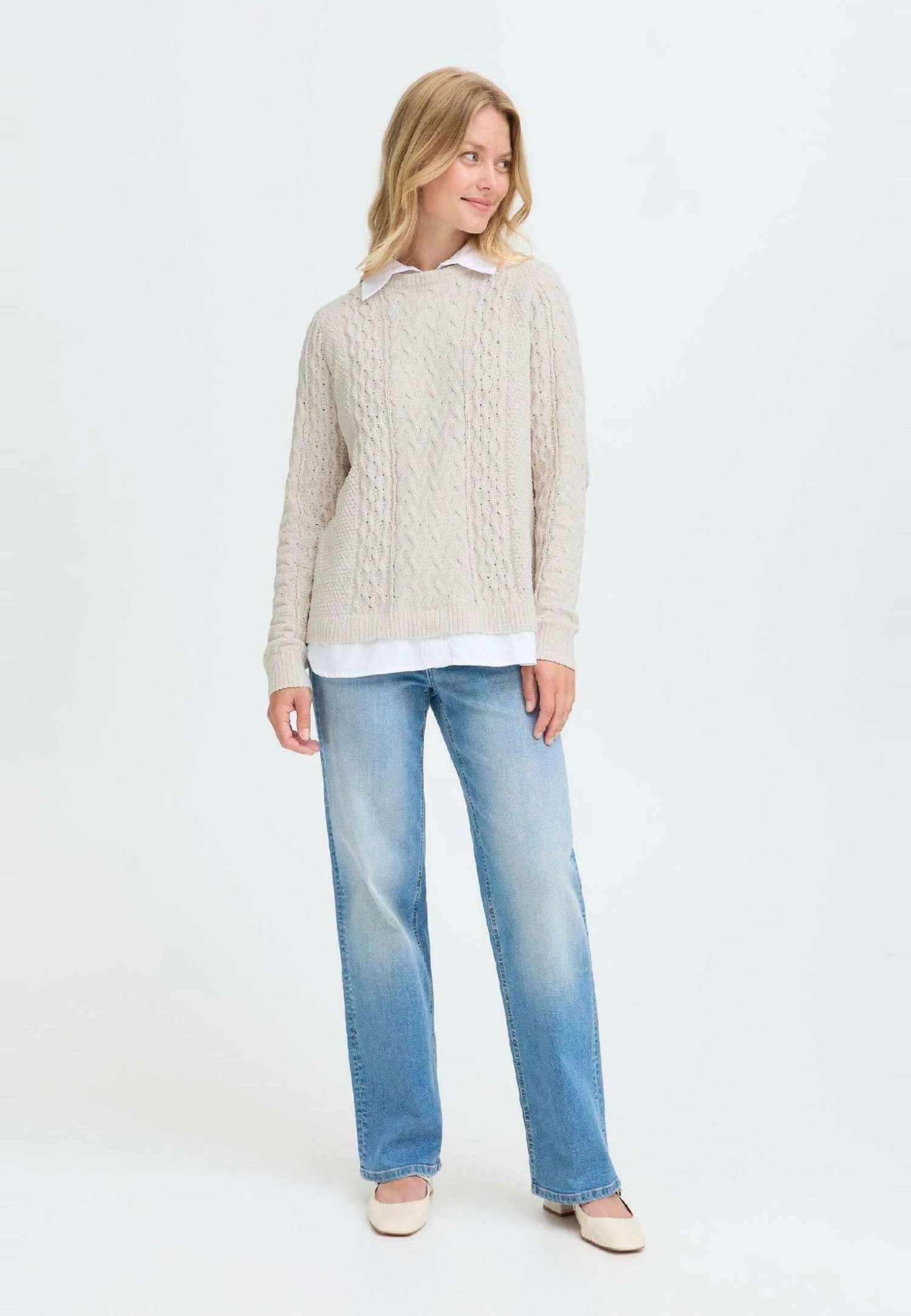 OXMO FRSANVI - Jumper - Pumice Stone 2 OXMO FRSANVI - Jumper - Pumice Stone - Image 2