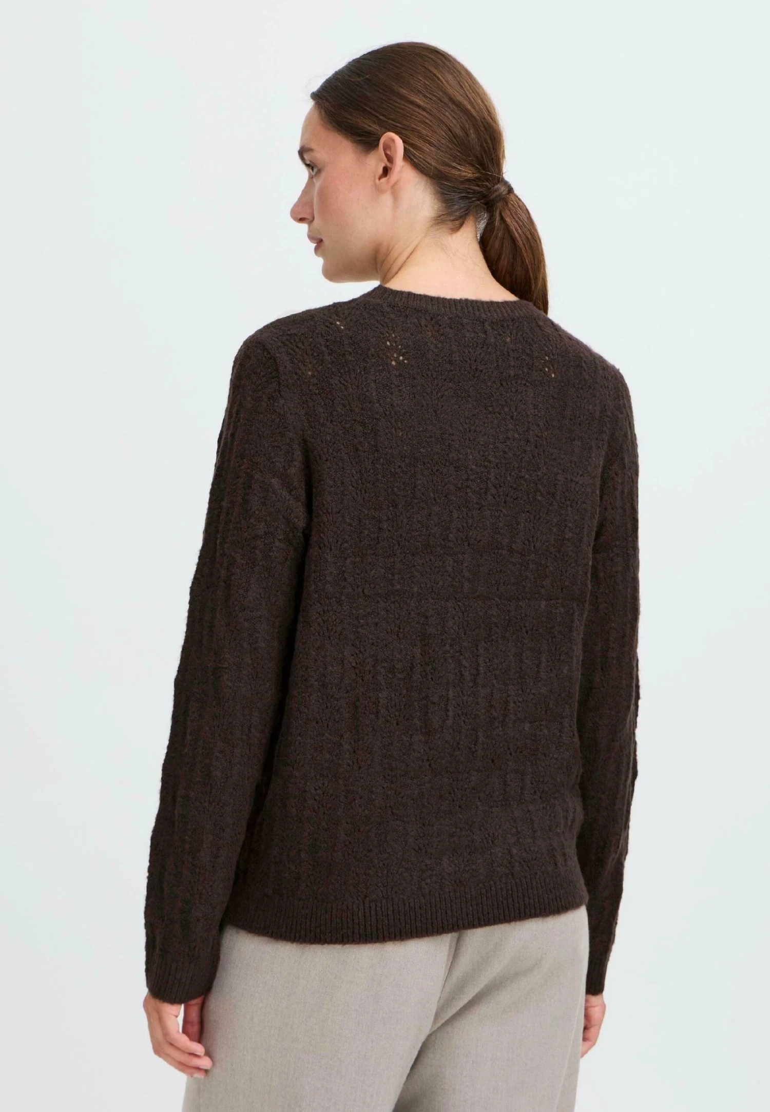 OXMO FRSINVA - Jumper - Chocolate Torte Melange 3 OXMO FRSINVA - Jumper - Chocolate Torte Melange - Image 3