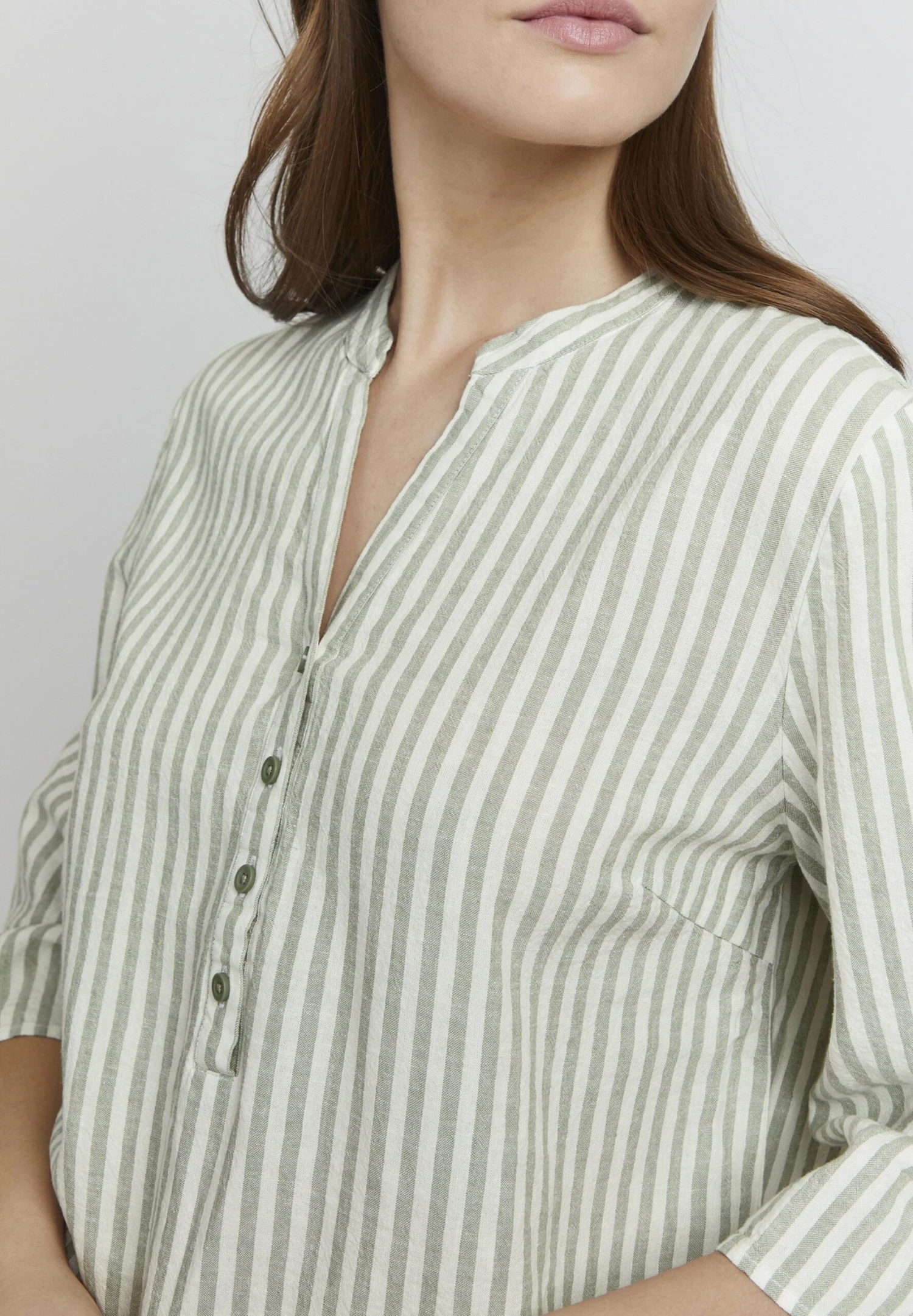 OXMO OXANEA LEINEN MIX - Blouse - Seagrass Mix 4 OXMO OXANEA LEINEN MIX - Blouse - Seagrass Mix - Image 4
