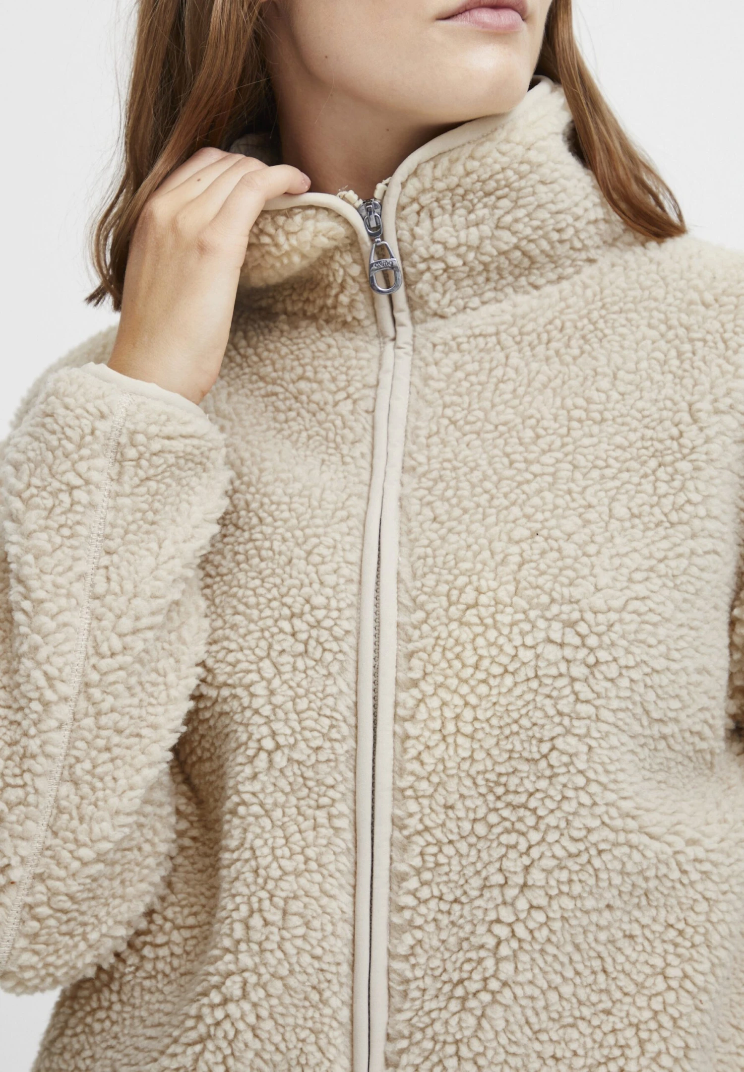 OXMO OXTonje - Fleece Jacket - Oyster 5 OXMO OXTonje - Fleece Jacket - Oyster - Image 5