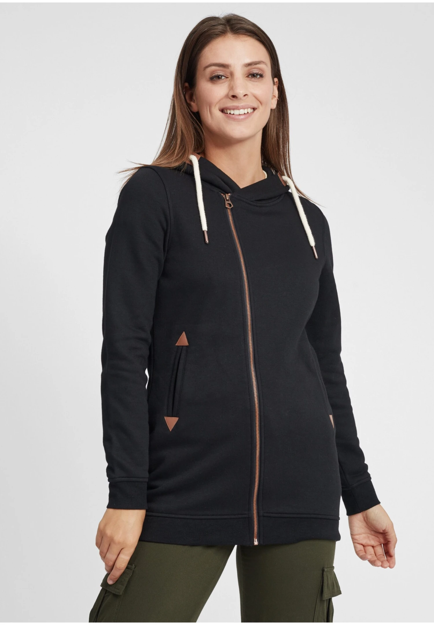 OXMO OXVicky - Zip-up Sweatshirt - Black 1 OXMO OXVicky - Zip-up Sweatshirt - Black