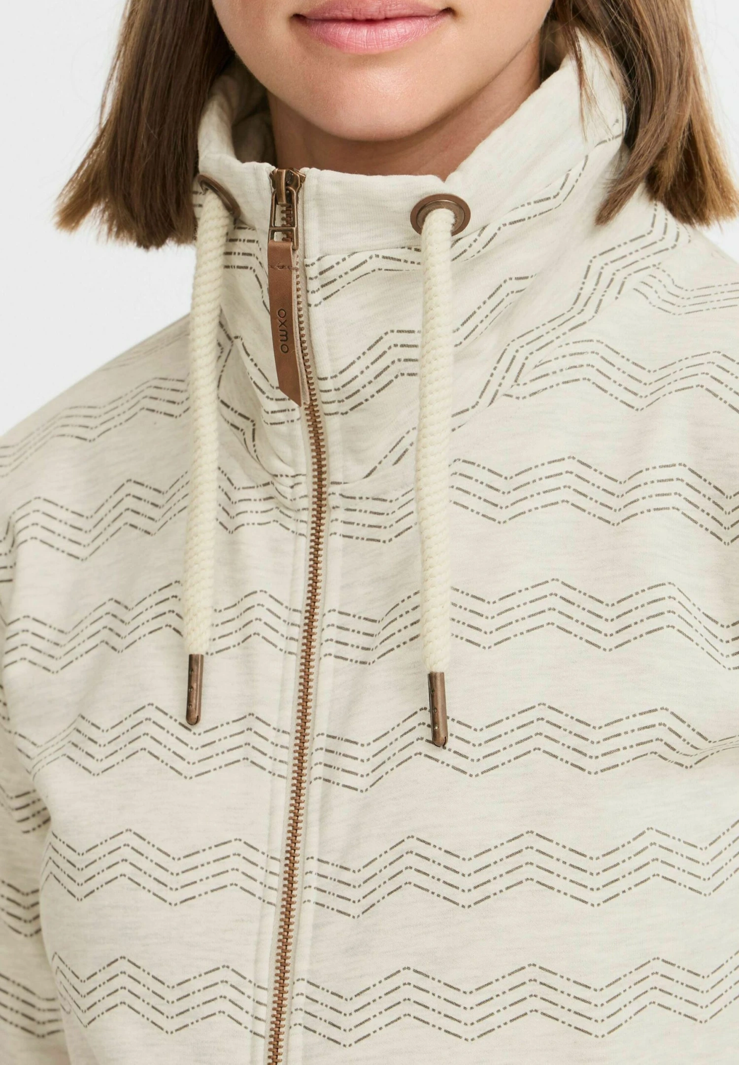 OXMO OXVANTA - Zip-up Sweatshirt - Oyster Grey Melange 5 OXMO OXVANTA - Zip-up Sweatshirt - Oyster Grey Melange - Image 5