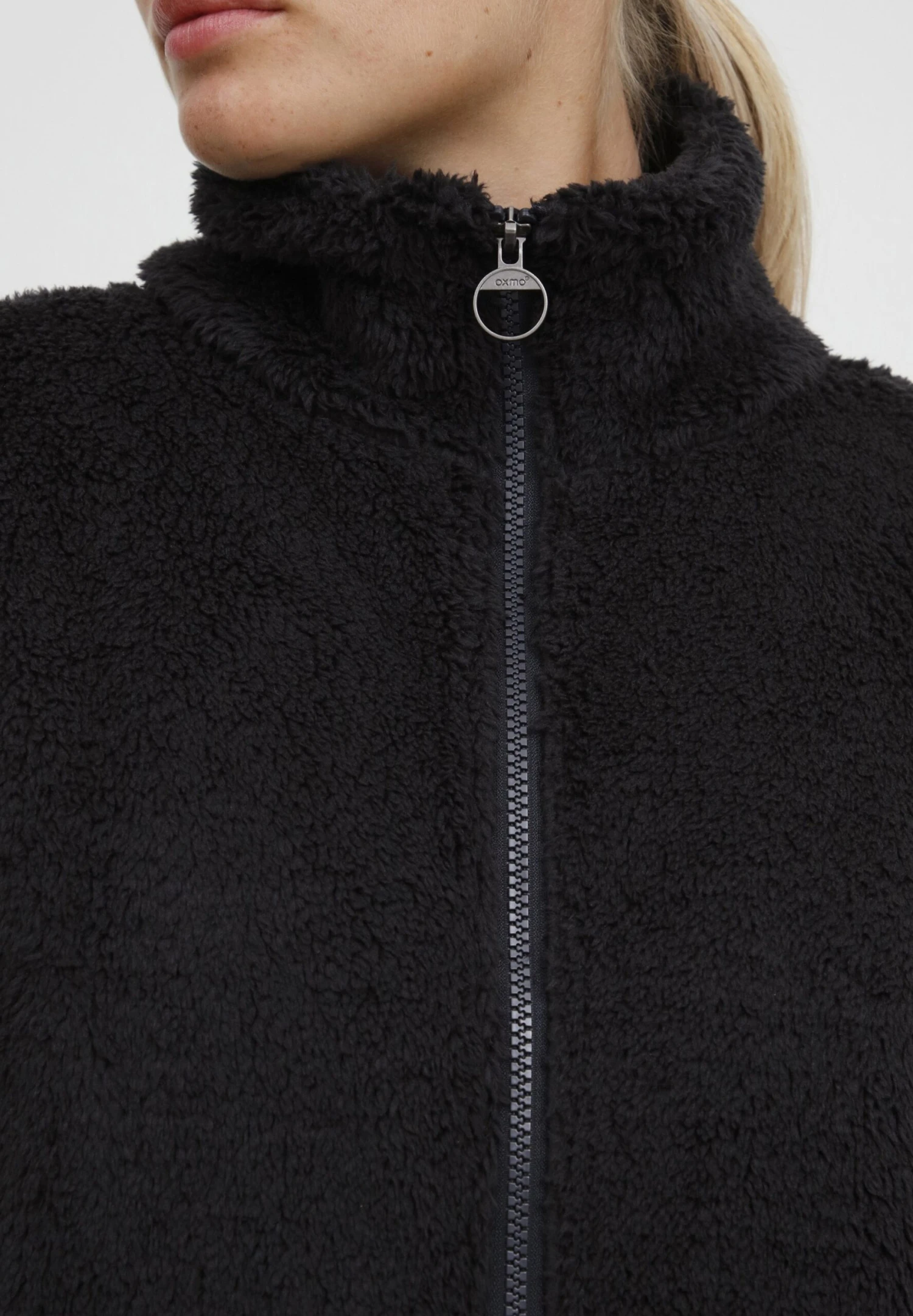 OXMO OXANNEKA TEDDY - Fleece Jacket - Black 4 OXMO OXANNEKA TEDDY - Fleece Jacket - Black - Image 4