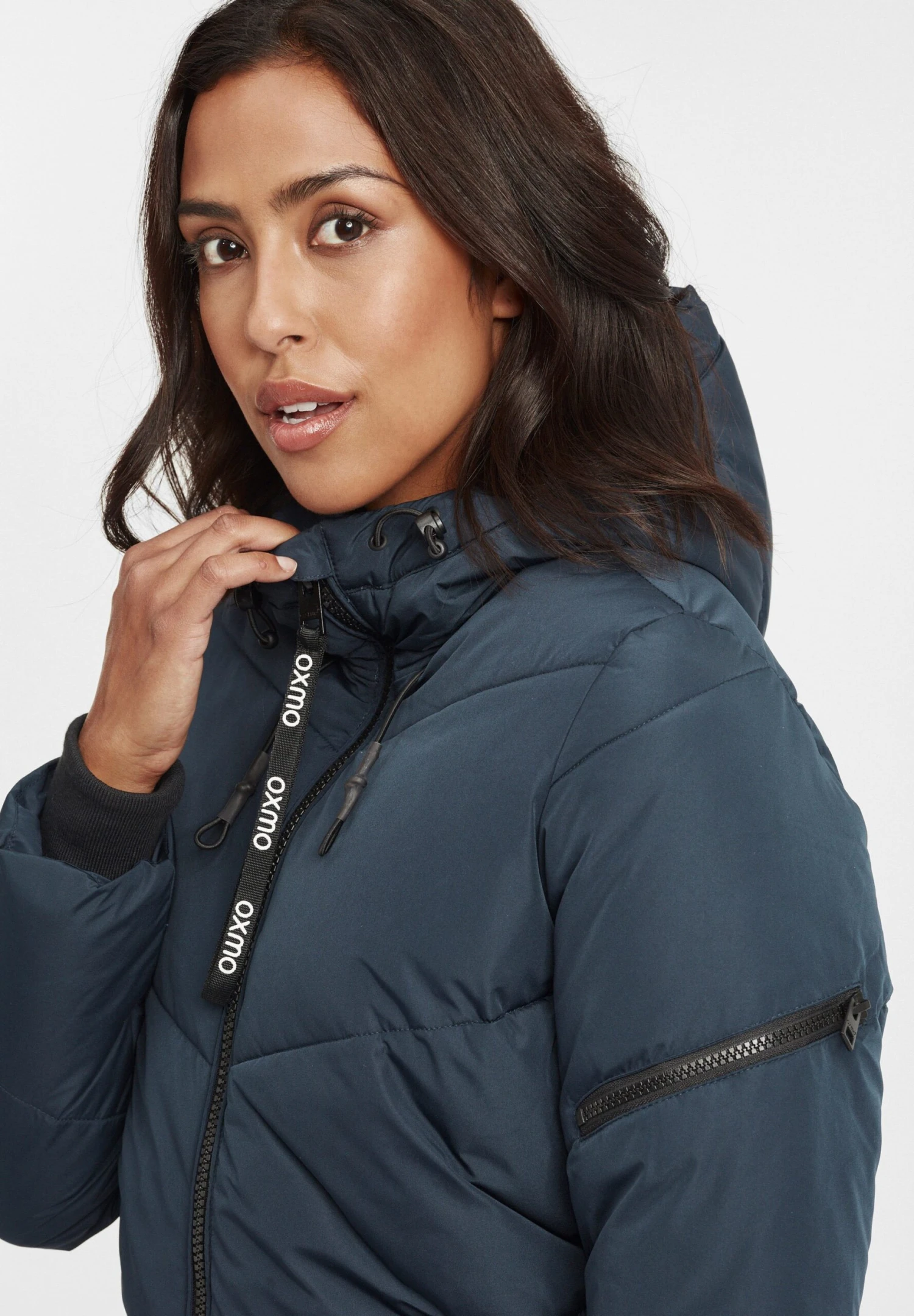 OXMO OXJunchen - Winter Coat - Insignia Blue 4 OXMO OXJunchen - Winter Coat - Insignia Blue - Image 4