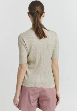 OXMO OXRIONA - Basic T-shirt - Oystergrer Melange -OXMO Store 4d82897d7eb1434eb12cb0f2ab1c1810