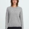 OXMO BMMNORA RAGLAN - Jumper - Mid Grey Melange