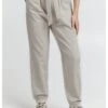 OXMO OXLENNJA REGULAR FIT ELASTIC CUFFS - Trousers - Oatmeal