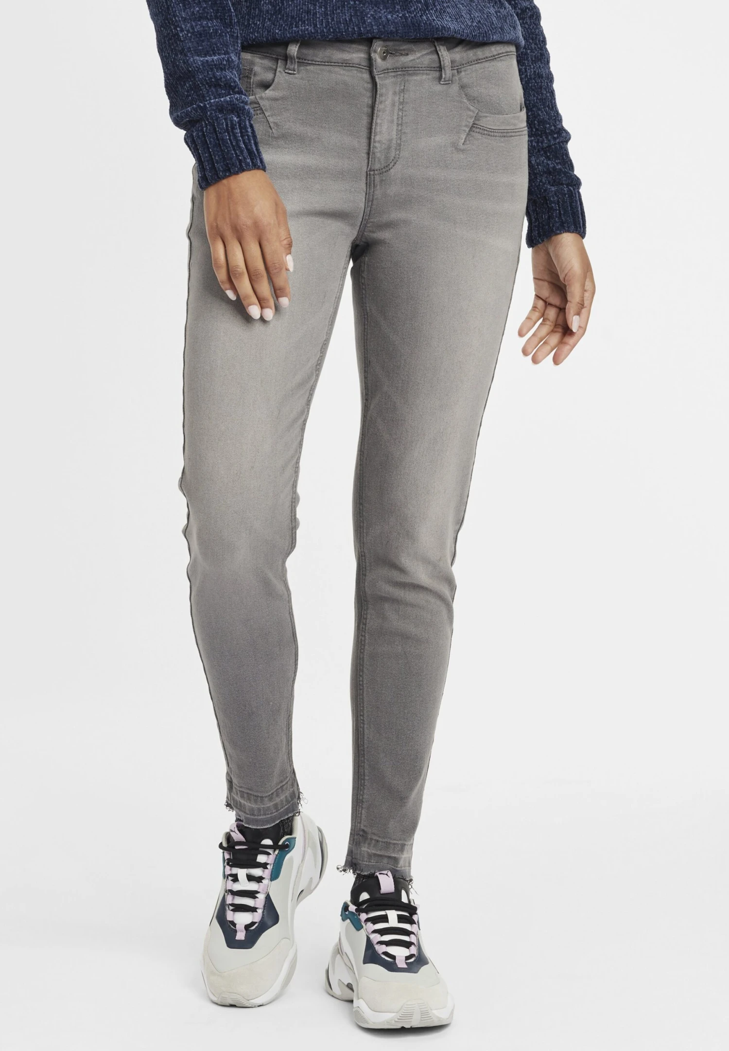 OXMO OXIrabella - Slim Fit Jeans - Grey Denim 1 OXMO OXIrabella - Slim Fit Jeans - Grey Denim