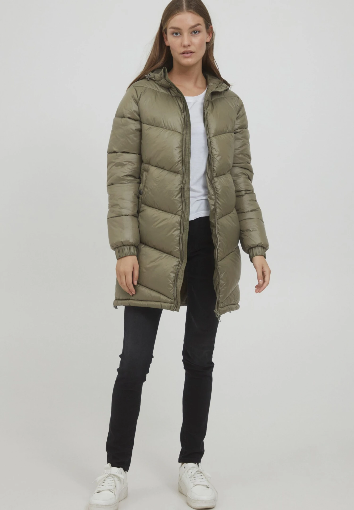 OXMO OXTABATA - Winter Coat - Dusty Olive 2 OXMO OXTABATA - Winter Coat - Dusty Olive - Image 2